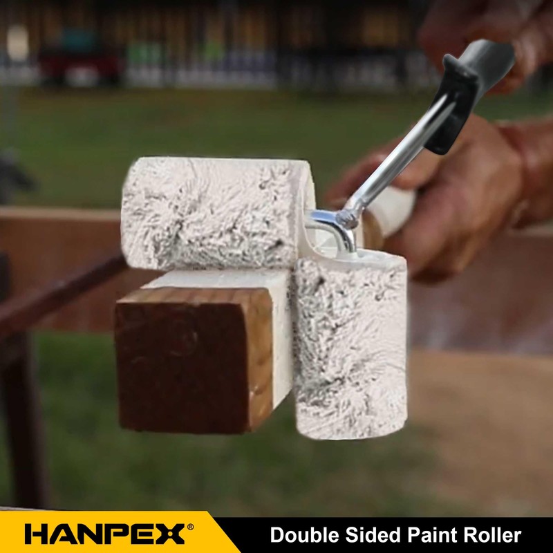 Hanpex Double Roller Brush, Paint Roller Covers, Paint Rollers Naps,