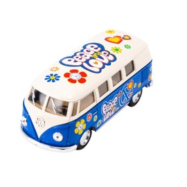Easy Toys Model Car Compatible with Volkswagen Classic Bus. Scale Toy Van with Opening Doors. Car modeling. (1962 Blue)