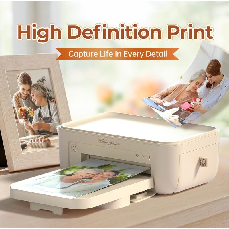 4x6 Photo Printer – Includes 20 Sheets & 1 Ribbon,