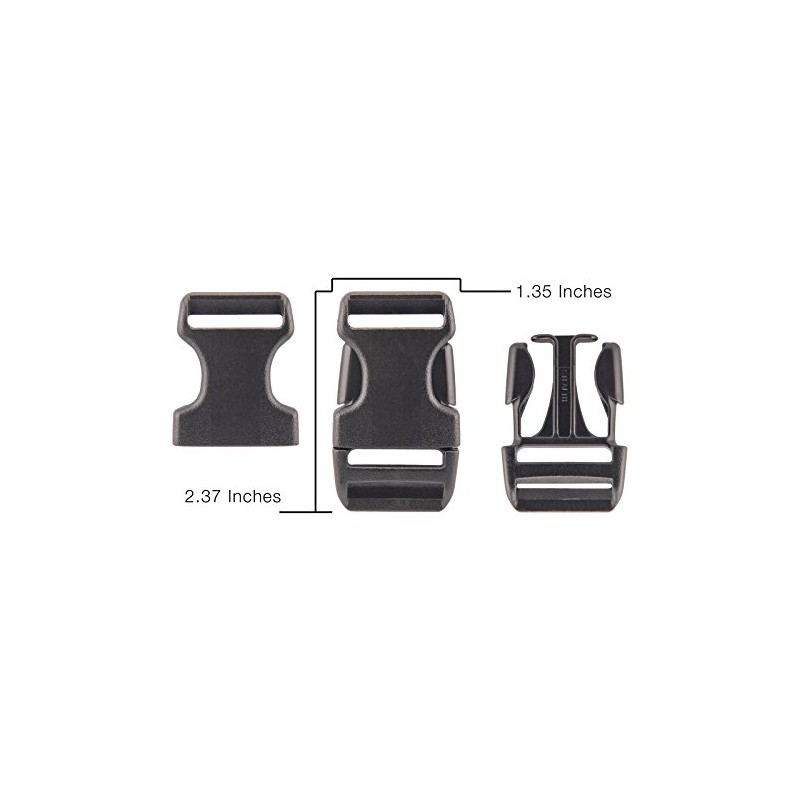 10 - 1" Duraflex Stealth Plastic Buckles