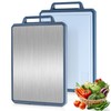 2 in 1 Stainless Steel Cutting Board Non-toxic for Kitchen