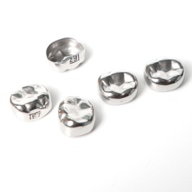 LA MIERE 5Pcs Dental Kids Crown Primary Molar Pedo Crowns Stainless Steel 48 Sizes DUL7 (9.9X8.4mm)