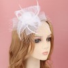 DRESHOW Fascinator Hats for Women Pillbox Hat with Veil and