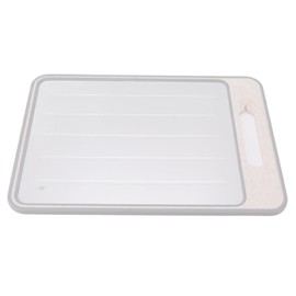 KENANLAN Rapid Defrosting Tray, Safe Aluminum Alloy Durable Cutting Board for Home Kitchen (Khaki)