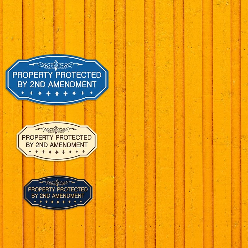 Victorian Property Protected By 2nd Amendment Sign - Easy Installation