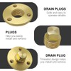 MiOYOOW 2-Piece Solid Drain Plug Set, Brass Drain Marine Boat