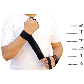 HMH Sports Gym Gloves Weight lifting Gloves Wrist support 36CM Adjustable Straps for Men Women Anti Slink Padded Gloves Extra Grip Palm Protection Breathable lifting Gloves for Exercise Workout Gloves