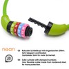 Nean children's-bicycle-cable-lock, number code combination lock in colourful design, 10