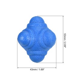 PATIKIL Bounce Reaction Balls, Coordination Ball Agility & Speed Reflex Training Game Sports Ball TPR Low Difficulty for Baseball Soccer Softball Basketball, Blue