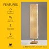 Adesso Three Light Floor Lamp – Natural Wood Base &