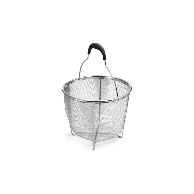 Polder 8 inch Strainer and Steamer Insert Basket, Stainless Steel,
