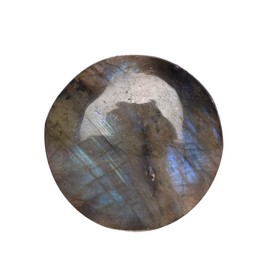 GEMHUB Labradorite Cabochon 23.00 Ct Natural Labradorite Gemstone Blue Flash Labradorite Round Shape Loose Stone