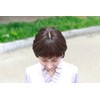 Priscilla ST-005 1N Black Gray Hair Wig, Divided Type