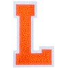 1 PCS 4.0" Orange Chenille Letter Patch, Iron on Patches
