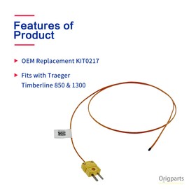 ORIGPARTS KIT0217 Thermocouple Probe Kit Replacement Parts Temperature Sensor for Traeger Timberline 850 & 1300
