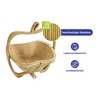 Wenko Maximex Foldable 2-in-1 Bamboo Fruit Basket, Antibacterial, Can be