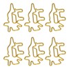 100pcs Golden Dinosaur Paper Clips Increase Slip Resistance Anti Rust