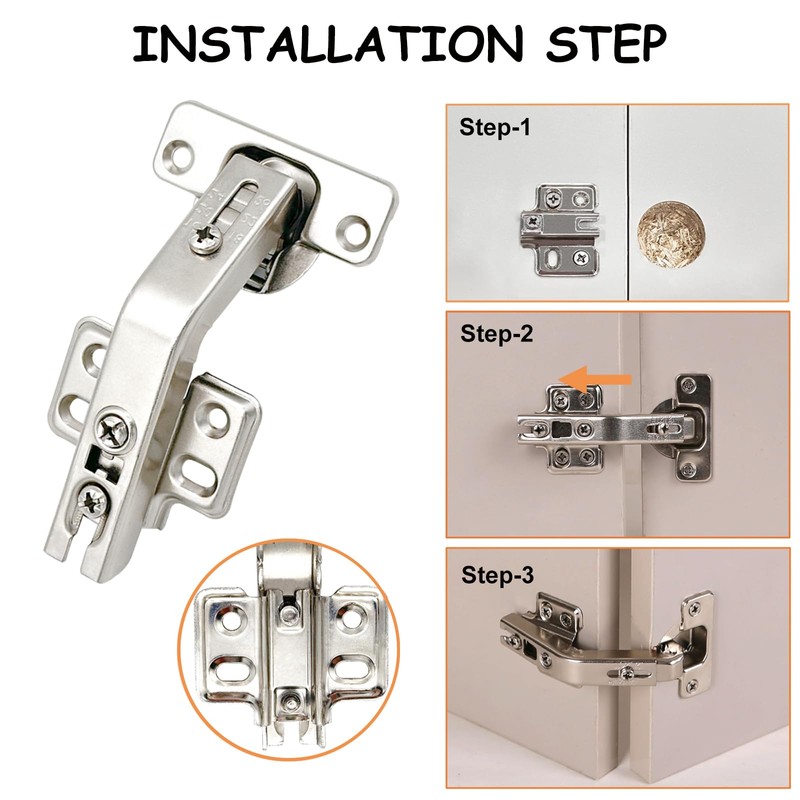 JinBoCheng 2 Pack 135° Lazy Susan Hinges for Cabinets, Corner