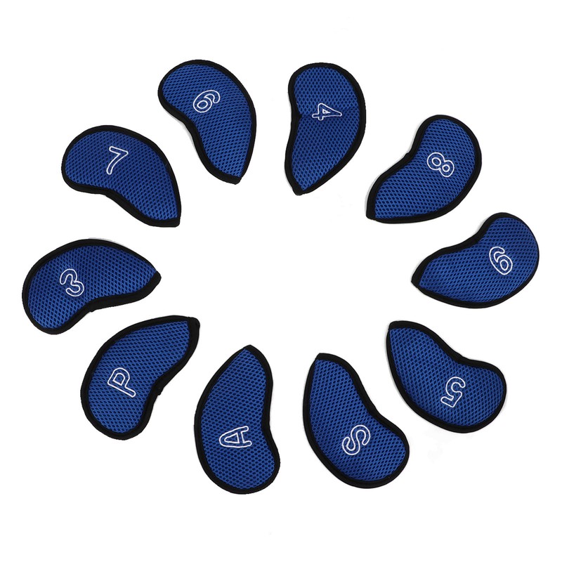 10 PCS Golf Club Head Covers Golf Iron Pole Net