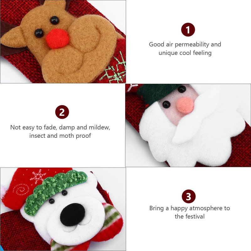 VICASKY 4pcs Christmas Refrigerator Handle Easy to Use Hook and