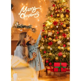 Fairy Lights 5Ft 100LEDs USB Twinkle String Lights Plug in Silver Wire with Remote and Timer, 8 Mode Waterproof Firecracker Starry Lights Wreath DIY Party Wedding Christmas Decoration, Warm White