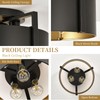 Black Semi Flush Mount Ceiling Light, 15'' Modern Farmhouse Hallway