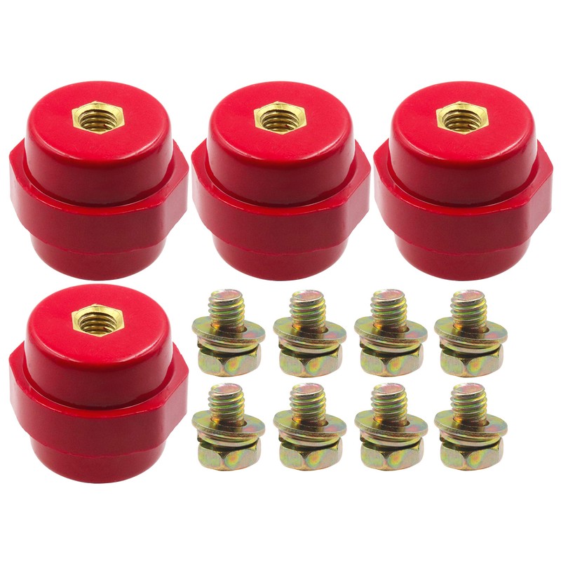 LBY 4pcs Busbar Insulator, SM-30 Polyester Standoff Insulators with Screw(M8),