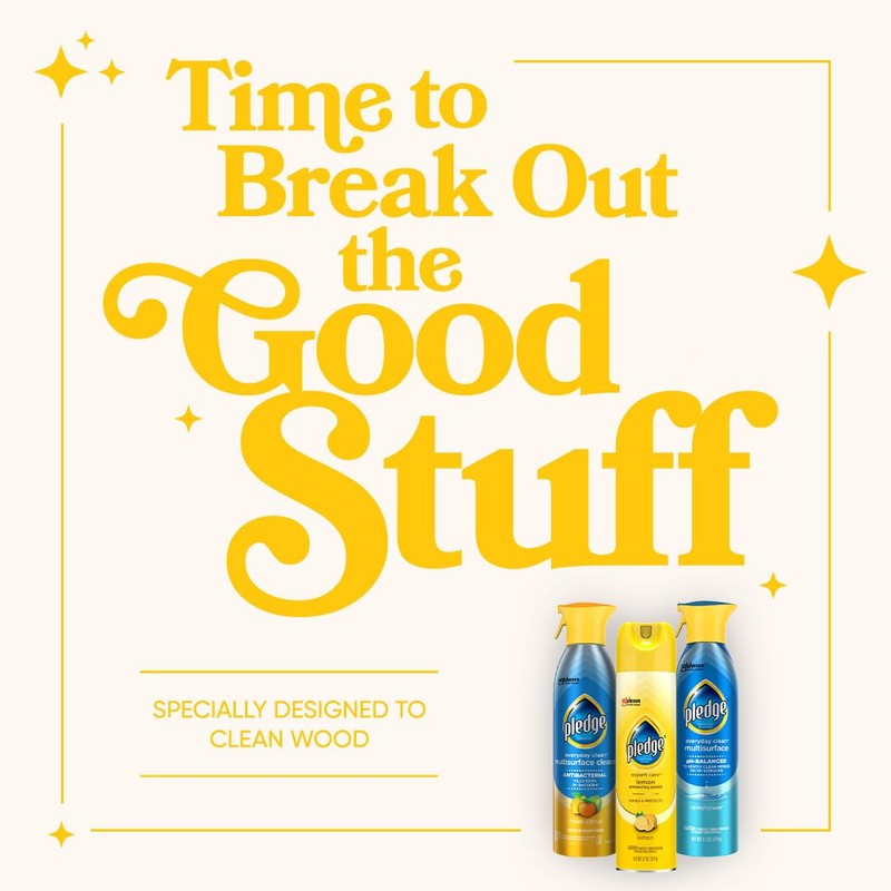 Pledge pH-Balanced Multisurface Spray, Everyday Cleaner, Rainshower Scent, 9.7oz (Pack