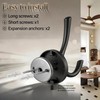 Ruiziiz Towel Hooks-Coat Robe Hooks-Heavy Duty Metal Double Bathrobe Hook-Black