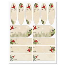CURRENT Tree Cardinal Labels - Set of 42 Gift Tags