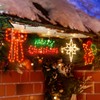 TWINGLEHOME 4 Pack 50L Christmas Window Silhouette Lights Decorations,Including: Santa