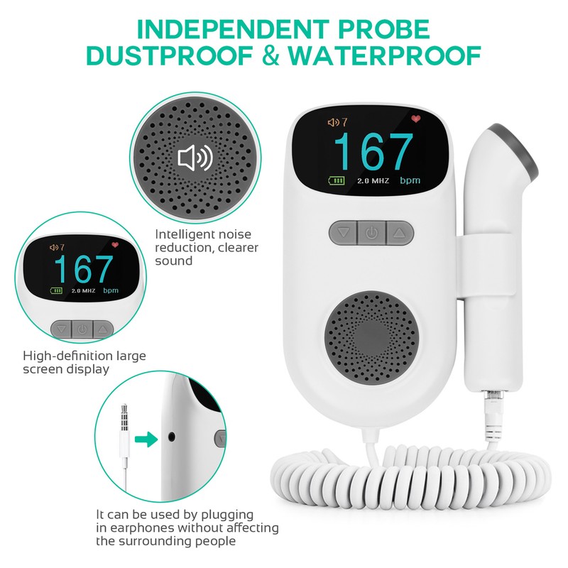 Fetal Doppler Safe Reliable LCD Display Highly Sensitive Ultrasound Display