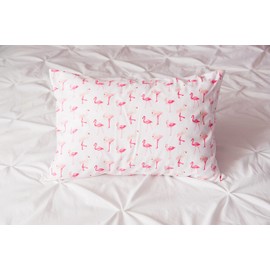 Ella & Max Toddler Pillowcase. Pink Flamingo. Soft & Cuddly. Fits 13x18 & 14x19 Toddler Pillows. Easy to wash & no Ironing. Handmade in USA. Made of Luxury Microfiber Fabric.