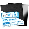 Art3d ABS Plastic Sheets 1/16 Inch Thick 12"x12", 2 Pack