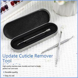 Nail Cuticle Pusher 3PCS, Stainless Steel Dual Head Cuticle Remover Tool for Manicures and Pedicures (Silver)