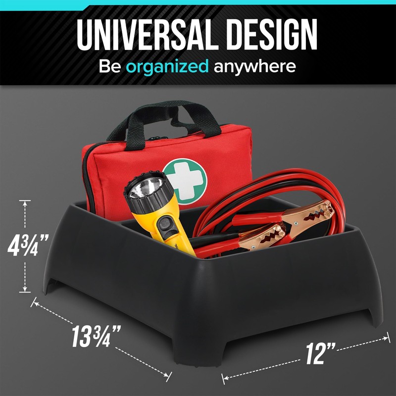 Moblorg Heavy Duty Storage Organizer for Vehicle Trunk, Garage, Under