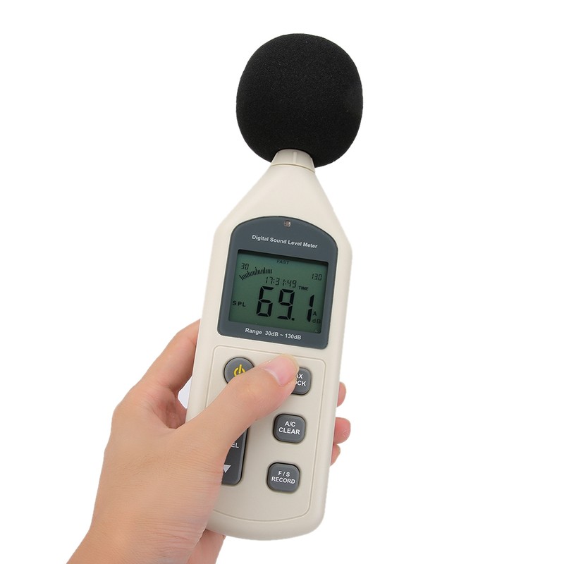 Handheld LCD Digital Sound Level Decibel Meter 30-130dBA Pressure Tester