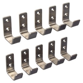 Sandra modern coat hook stainless steel coat hook, matt brushed stainless steel, 52 x 19 mm, rust-proof clothes hooks made of stainless steel V2A, incl. Mounting materials.