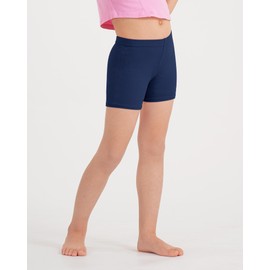 BOOPH - Paquete de 5 pantalones cortos de bicicleta para niñas, de algodón, para bailar y debajo de vestidos, marino, 7-8 Años