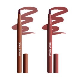 WALULAN Velvet Lip Liner is Waterproof and Smudge-Proof，Providing Velvety Matte Finish. It Combines Lip care, Lipstick, and Lip liner Into One, Creating Long-Lasting Lip, Look with a Peachy Nude Tone