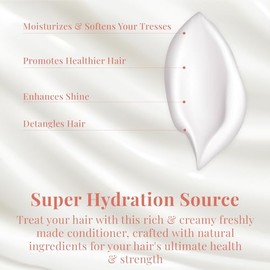 NaturAll Sea Moss & Chebe Acondicionador Anti Frizz - Acondicionador Curl Sin Sulfatos para Cabello Seco - Desenreda, Suaviza E Hidrata El Cabello Seco, Dañado, Ayuda A Reducir La Rotura y Alisar El F