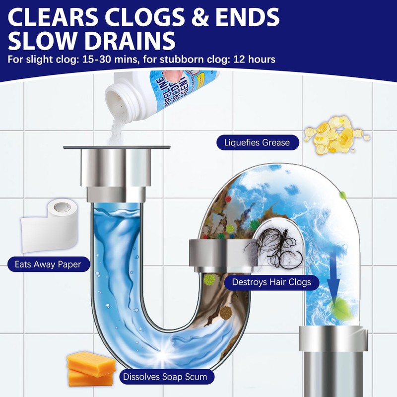 Powerful Pipe Dredging Agent,Pipeline Dredging Agent,Powerful Quick Cleaning Drain,Kitchen Sink