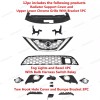 Unbranded 12PC For Sentra 2016-19 Front Upper Lower Chrome Grille