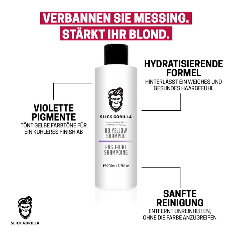 Slick Gorilla No Yellow Shampoo 200 ml | Lila Shampoo