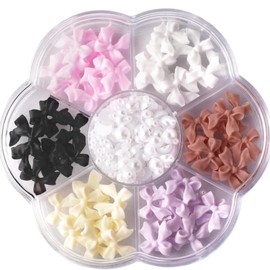 Colorful Bow-Knot Nail Stud Rhinestones Crystal, 3D Bow-Knot Colorful Nail Charms Set Nail Art Rhinestones for Nail Stones Design DIY Decoration Jewel Stonesd Nail Art and Polish Accessories