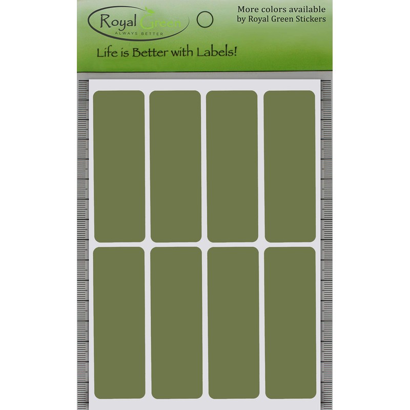 Royal Green 7.5cm x 2.5cm Labels for File folders Olive