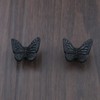MY MIRONEY 6-Pack Butterfly Drawer Knobs Black Cabinet Decorative Pull
