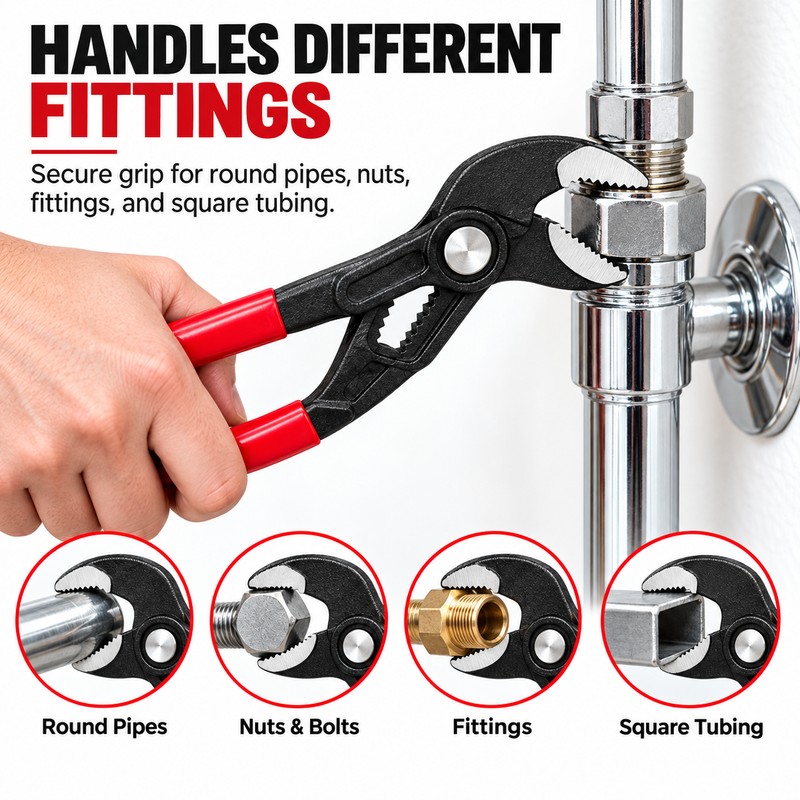 Quick-Adjust Tongue & Groove Pliers for Plumbing – V-Jaw Water