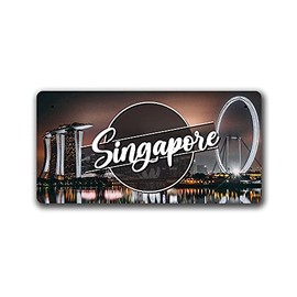 McMug - Singapore Night Landscape - Metal Sign, Decorative Sign, 200mm x 100mm