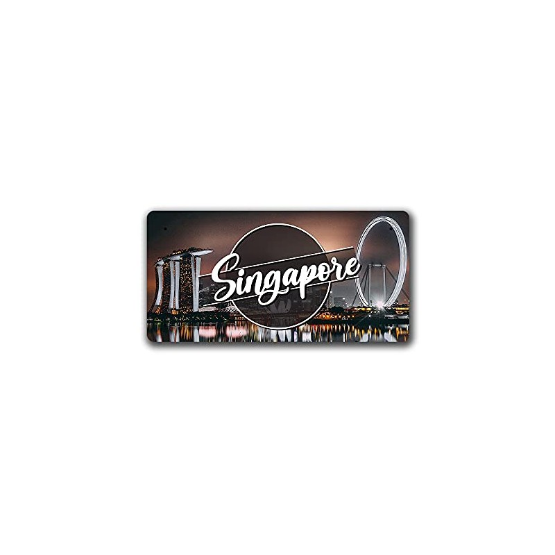 McMug - Singapore Night Landscape - Metal Sign, Decorative Sign,
